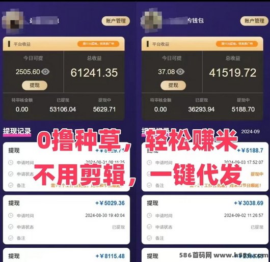 视频代发6圆一次靠谱吗？抖音、快手、视频号等平台的赚钱机会解析！