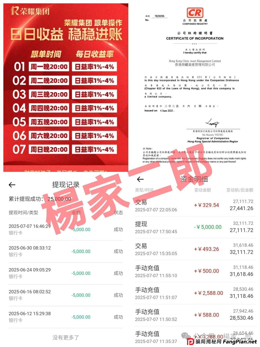 高度风险预警:“荣耀集团嘉悦国际”跟单类资金盘骗局,正在疯狂收割! 高度风险预警:“荣耀集团嘉悦国际”跟单类资金盘骗局,正在疯狂收割!