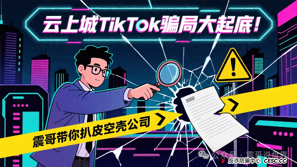 云上城TikTok骗局大起底!震哥带你扒皮空壳公司 云上城TikTok骗局大起底!震哥带你扒皮空壳公司