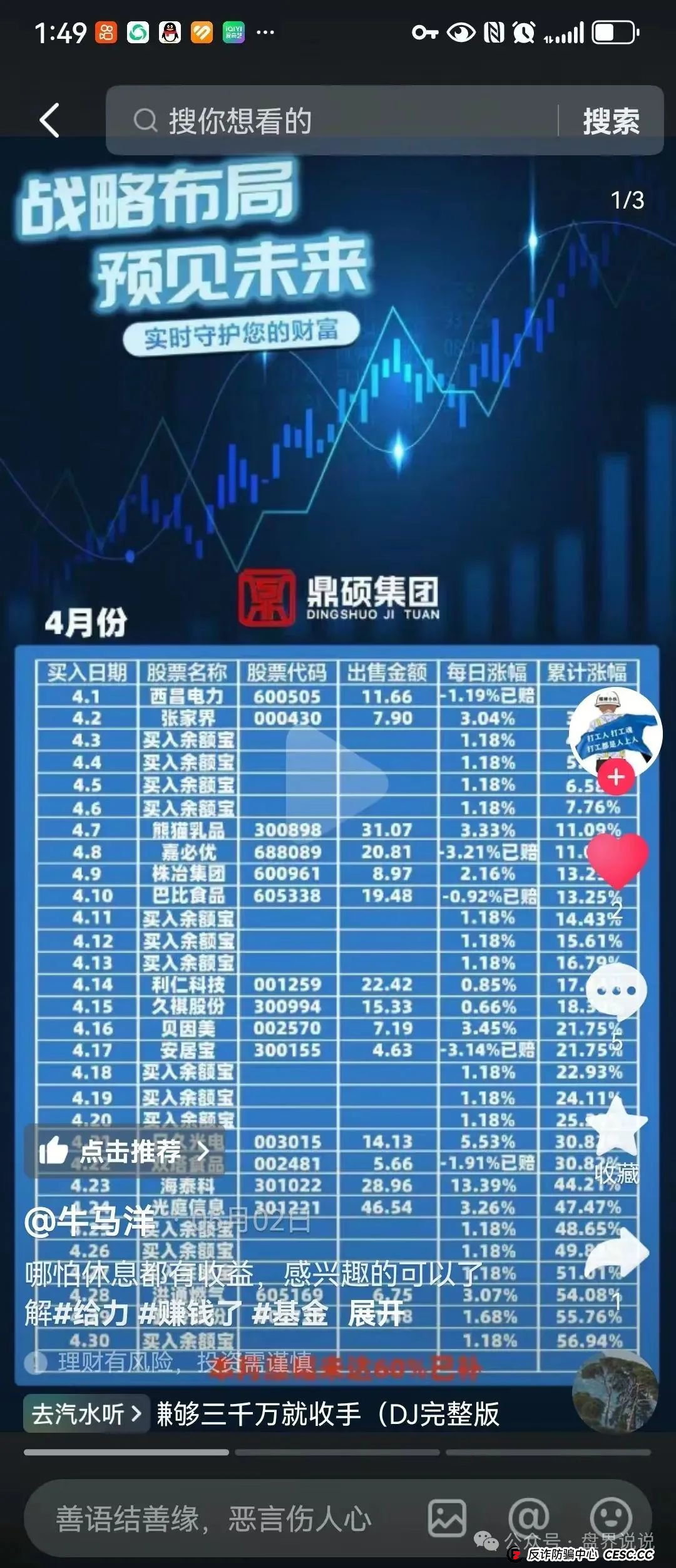 “胜利资本”鼎硕集团股票跟单骗局,已经单割 马上全线崩盘。 “胜利资本”鼎硕集团股票跟单骗局,已经单割 马上全线崩盘。