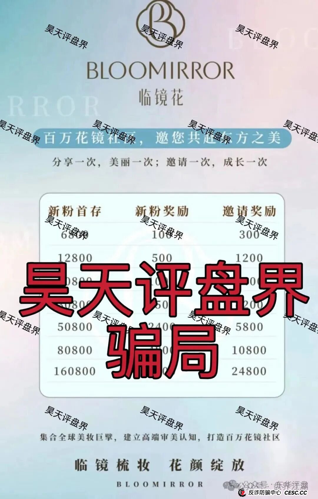 临镜花以“美妆”为噱头的资金盘骗局，已经开始单割，“花信”app已经无法登录，即将崩盘跑路！