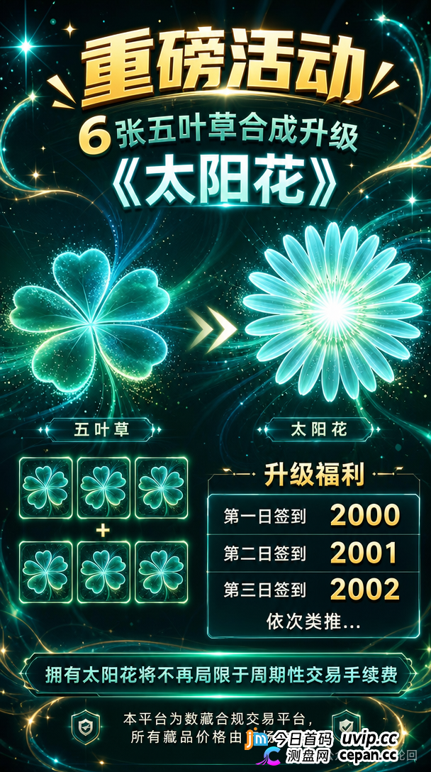 10000元买张“五叶草”图片,签到就能赚积分?绿色空间的“数字藏品”,卖的是你的本金