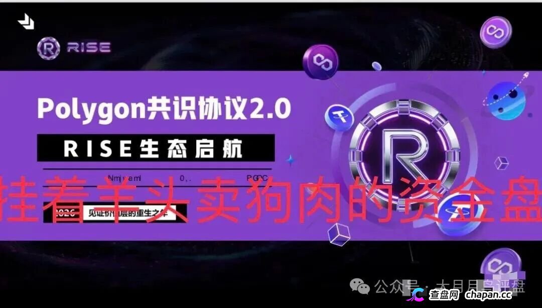 【预警】RISE打着polygon官方共识协议诈骗,其实就是拉布布仿盘,崩盘进入倒计时