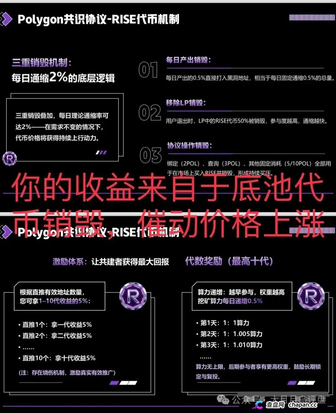 【预警】RISE打着polygon官方共识协议诈骗,其实就是拉布布仿盘,崩盘进入倒计时
